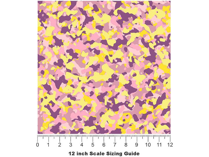 Sunburst ERDL Camouflage Vinyl Film Pattern Size 12 inch Scale~Rwraps Sunburst ERDL Camouflage Sizing Chart~3