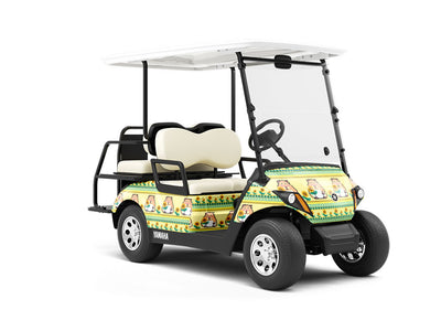 Sunflower Snack Rodent Wrapped Golf Cart