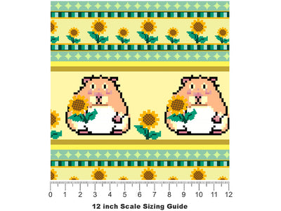 Sunflower Snack Rodent Vinyl Film Pattern Size 12 inch Scale~Rwraps Sunflower Snack Rodent Sizing Chart~2
