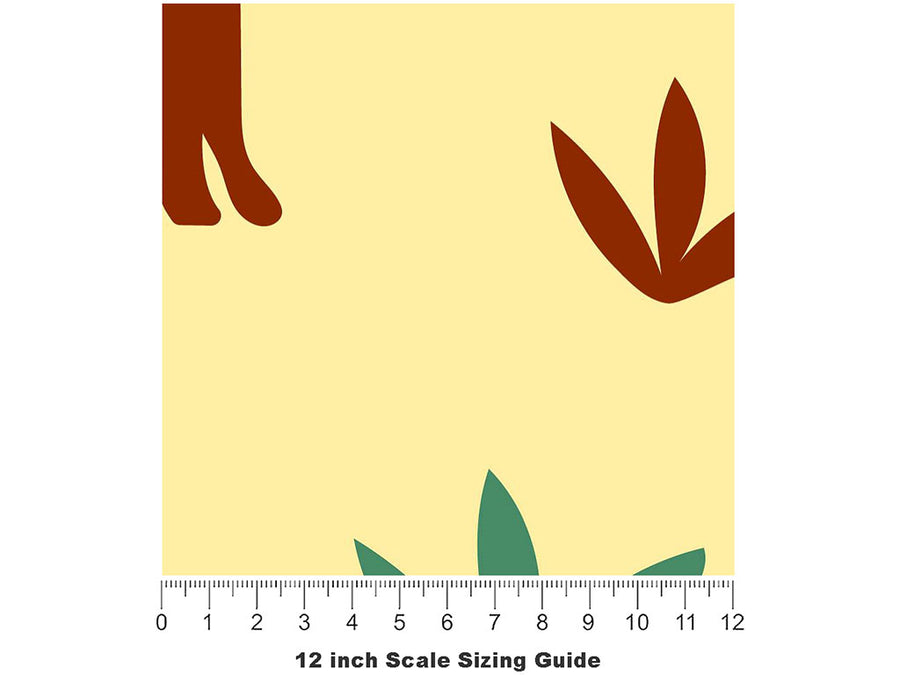 Sunflower State Americana Vinyl Film Pattern Size 12 inch Scale~Rwraps Sunflower State Americana Sizing Chart~3
