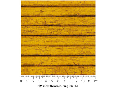 Sunflower  Wood Plank Vinyl Film Pattern Size 12 inch Scale~Rwraps Sunflower  Wood Plank Sizing Chart~3