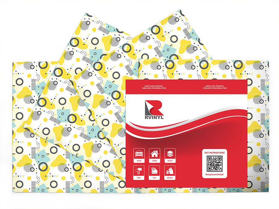 sunny reflections abstract geometric Craft Vinyl Sheet Pack