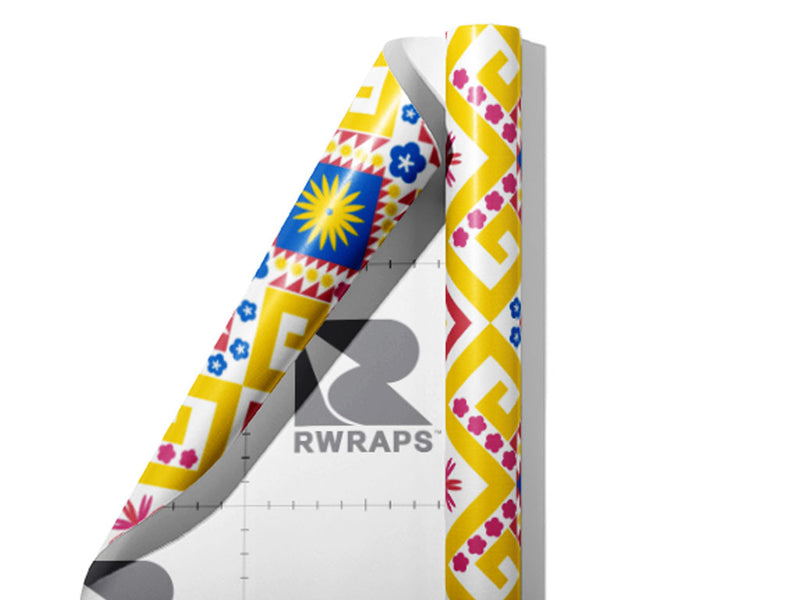 Sunny Sky Art Deco Wrap Film Sheets~Rwraps Series 914 Sunny Sky Art Deco Scrolled Sheet~3