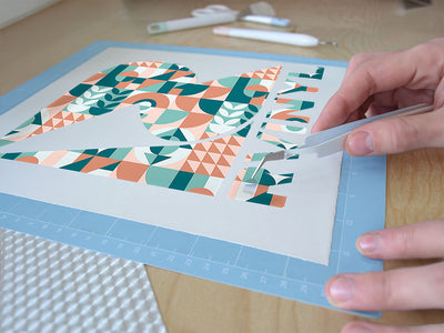 sunset abstractions mosaic Easy Weed Craft Vinyl