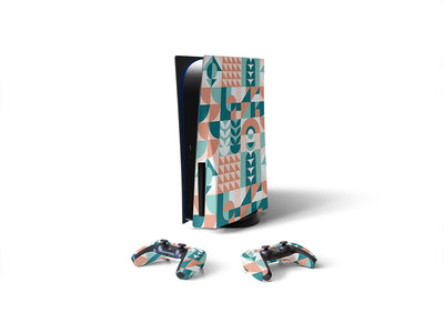 sunset abstractions mosaic Sony PS5 DIY Skin