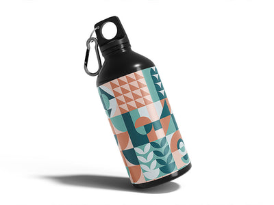 sunset abstractions mosaic Water Bottle DIY Stickers