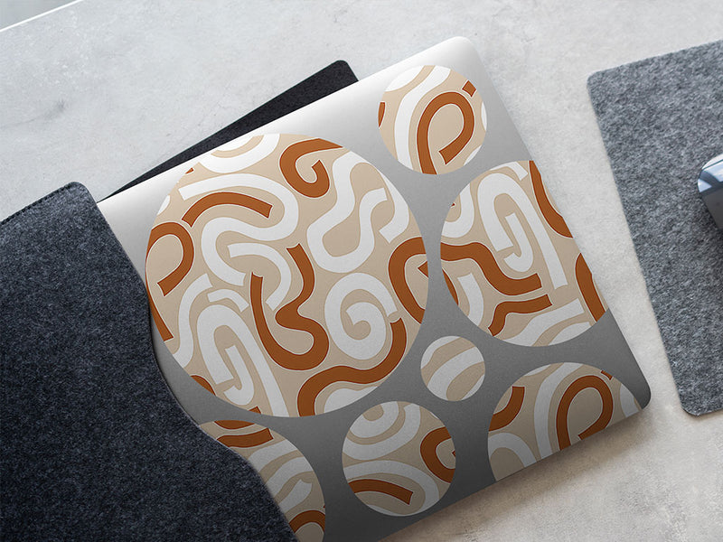 sunset backroads abstract geometric DIY Laptop Stickers
