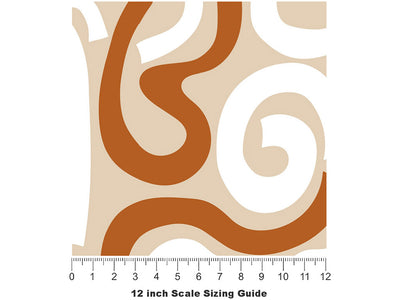 Sunset Backroads Abstract Vinyl Film Pattern Size 12 inch Scale~Rwraps Sunset Backroads Abstract Sizing Chart~2