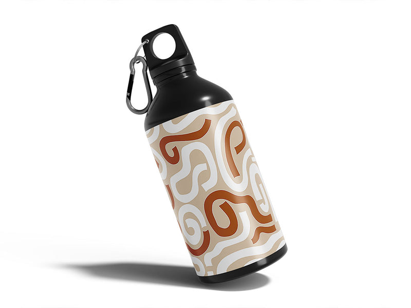 sunset backroads abstract geometric Water Bottle DIY Stickers
