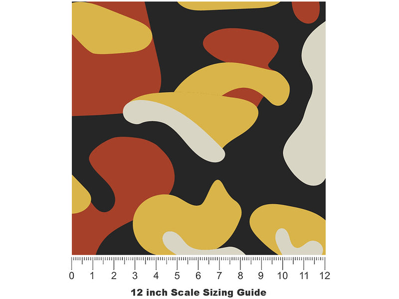 Sunset Multicam Camouflage Vinyl Film Pattern Size 12 inch Scale~Rwraps Sunset Multicam Camouflage Sizing Chart~3