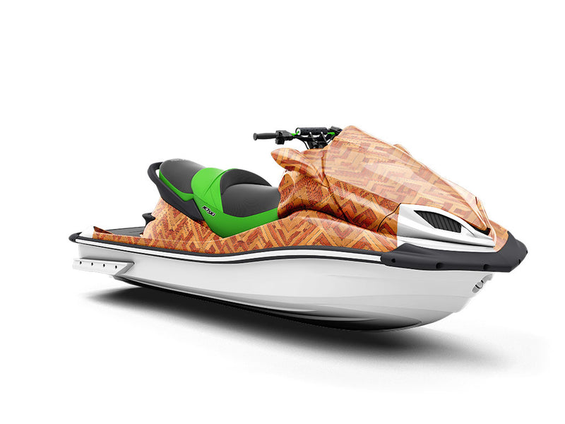 Sunset Rays Wooden Parquet Jet Ski Vinyl Customized Wrap