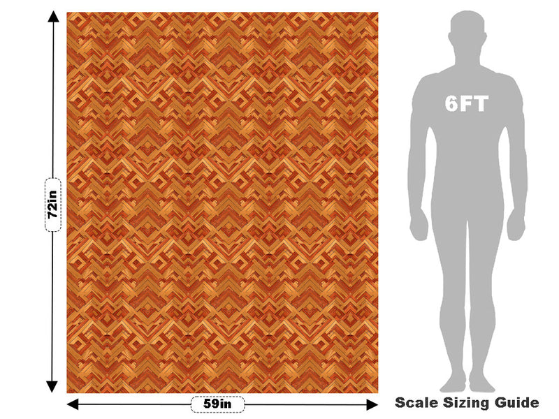 Sunset Rays Wooden Parquet Vehicle Wrap Scale~Rwraps Series 914 Sunset Rays Wooden Parquet Measurements~2