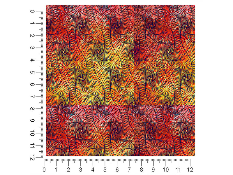 sunset tangles optical illusion 1ft x 1ft Craft Sheets