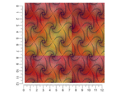 sunset tangles optical illusion 1ft x 1ft Craft Sheets