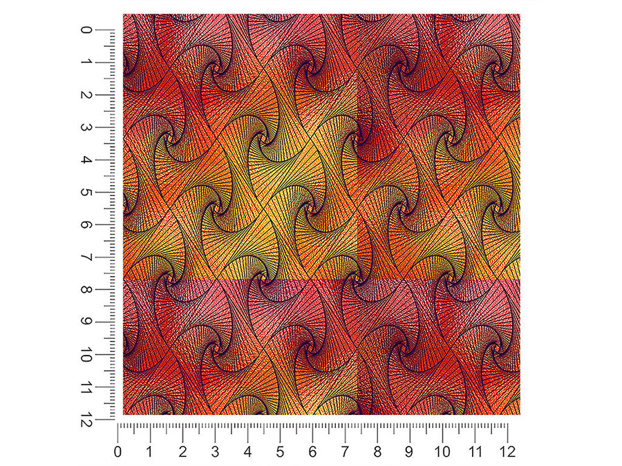sunset tangles optical illusion 1ft x 1ft Craft Sheets