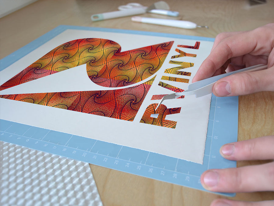 sunset tangles optical illusion Easy Weed Craft Vinyl