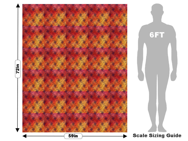 Sunset Tangles Optical Illusion Vehicle Wrap Scale~Rwraps Series 914 Sunset Tangles Optical Illusion Measurements~1