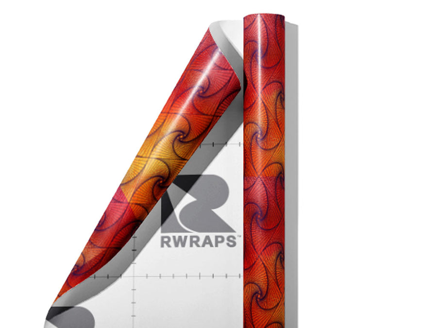 Sunset Tangles Optical Illusion Wrap Film Sheets~Rwraps Series 914 Sunset Tangles Optical Illusion Scrolled Sheet~3
