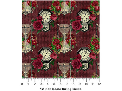 Sunset Timekeepers Gothic Vinyl Film Pattern Size 12 inch Scale~Rwraps Sunset Timekeepers Gothic Sizing Chart~2