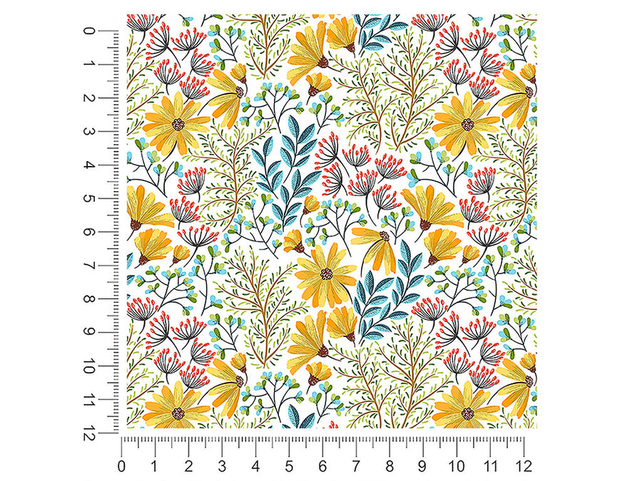 sunshine blossoms floral 1ft x 1ft Craft Sheets