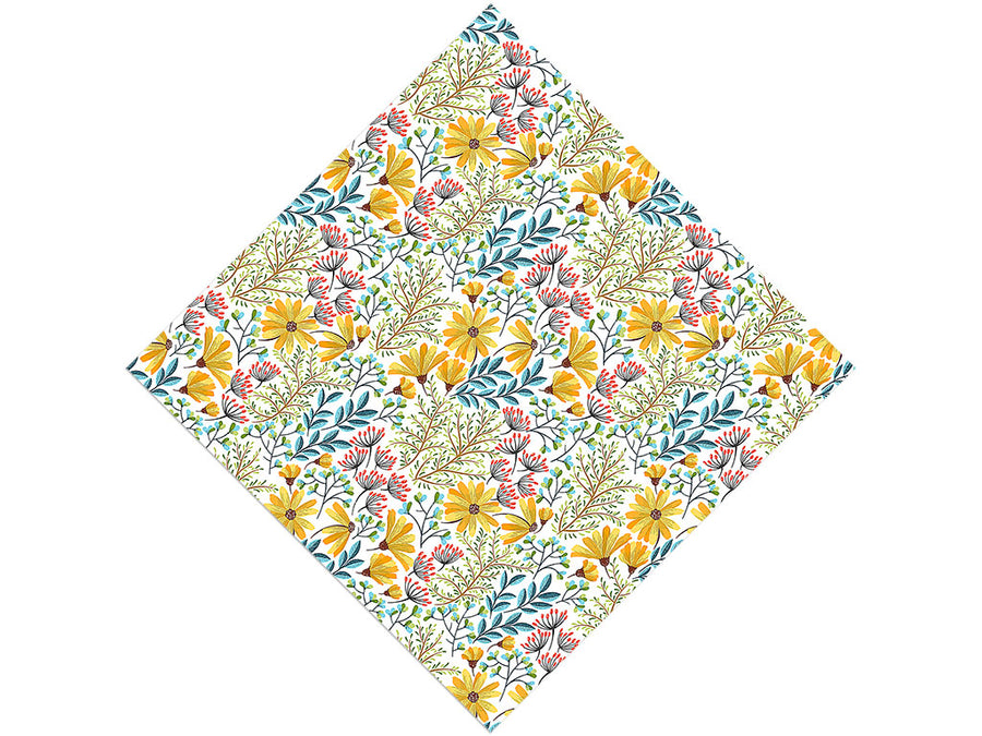 Sunshine Blossoms Floral Vinyl Wrap Pattern