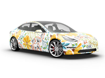 Sunshine Blossoms Floral Vehicle Vinyl Wrap