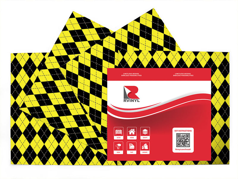 sunshine contrast argyle Craft Vinyl Sheet Pack
