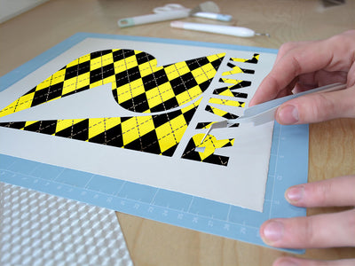 sunshine contrast argyle Easy Weed Craft Vinyl