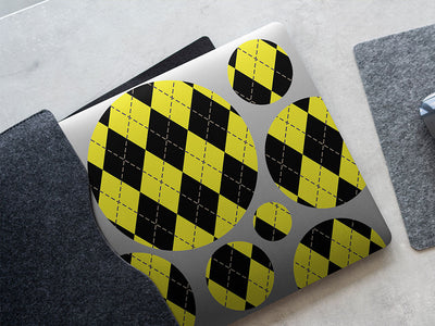 sunshine contrast argyle DIY Laptop Stickers
