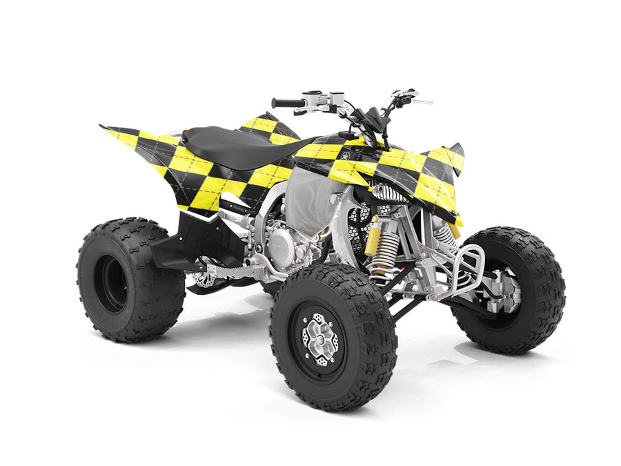 Sunshine Contrast Argyle ATV Wrapping Vinyl
