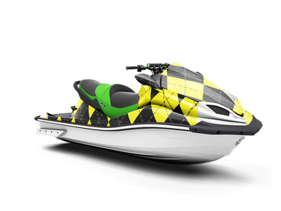 Sunshine Contrast Argyle Jet Ski Vinyl Customized Wrap