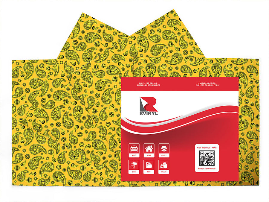 sunshine mellow paisley Craft Vinyl Sheet Pack