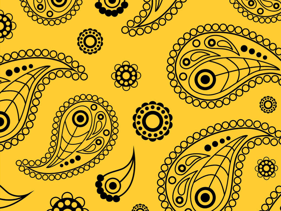 Sunshine Mellow Paisley Vinyl Wrap Pattern~Rwraps Series 914 Digitally Printed Vinyl Wrap~0