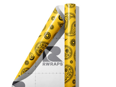 Sunshine Mellow Paisley Wrap Film Sheets~Rwraps Series 914 Sunshine Mellow Paisley Scrolled Sheet~3