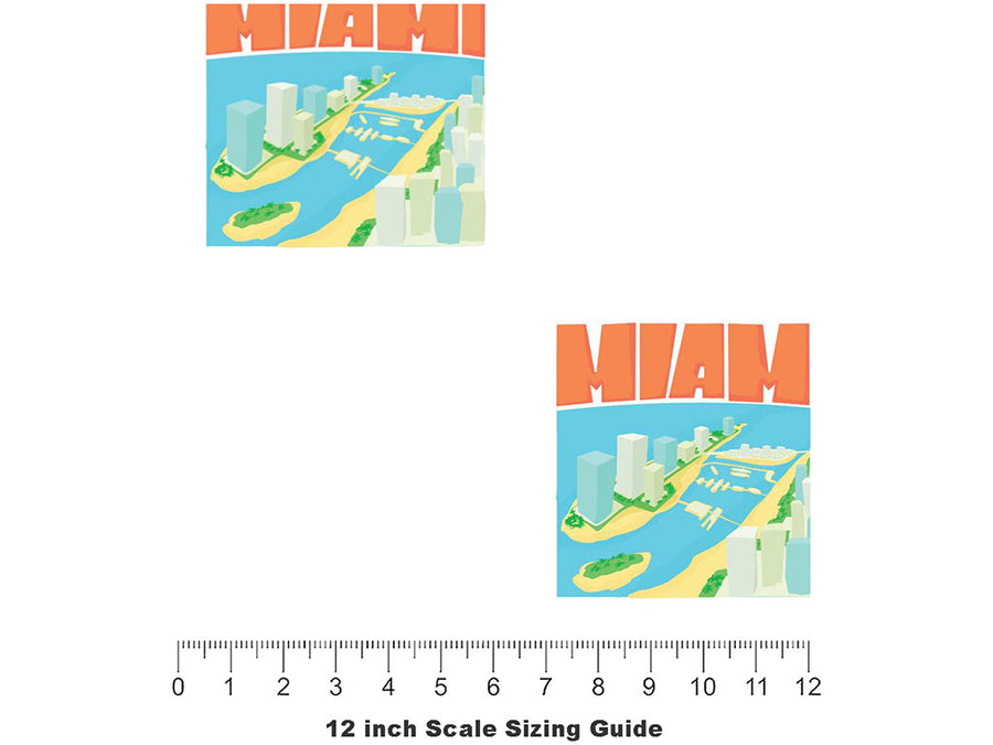 Sunshine State Americana Vinyl Film Pattern Size 12 inch Scale~Rwraps Sunshine State Americana Sizing Chart~3