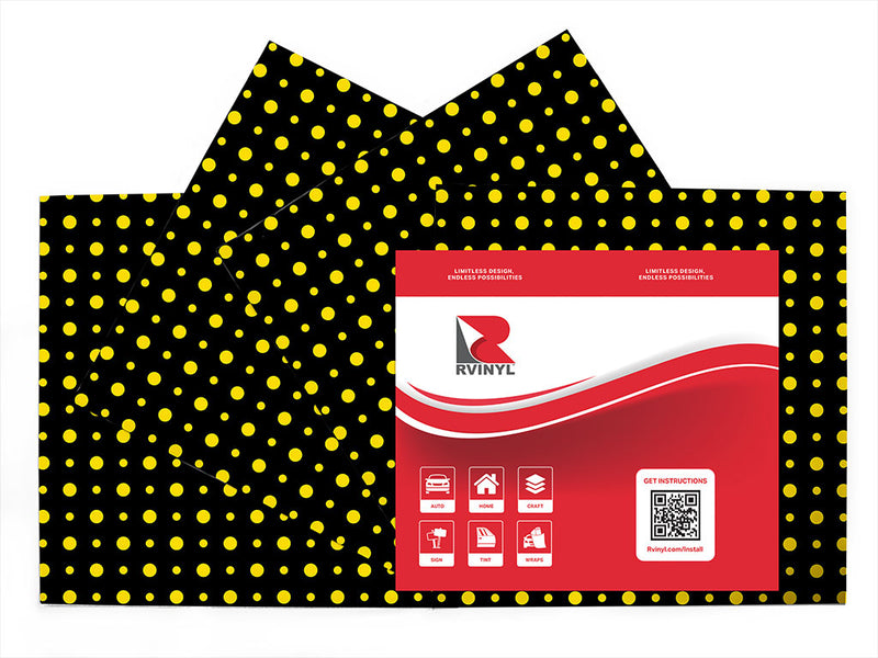 sunshine yellow polka dot Craft Vinyl Sheet Pack