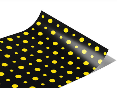 Sunshine Yellow Polka Dot Vinyl Wraps~Rwraps Series 914 Digitally Printed Vinyl Wrap~0