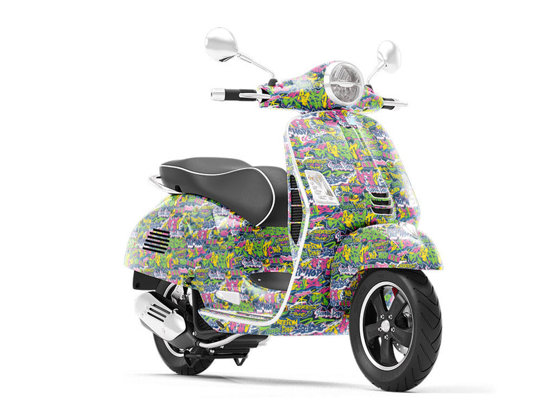 Super Dope Sticker Bomb Vespa Scooter Wrap Film
