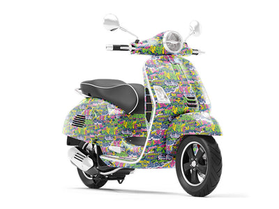 Super Dope Sticker Bomb Vespa Scooter Wrap Film