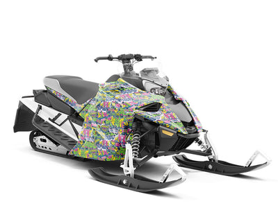 Super Dope Sticker Bomb Custom Wrapped Snowmobile