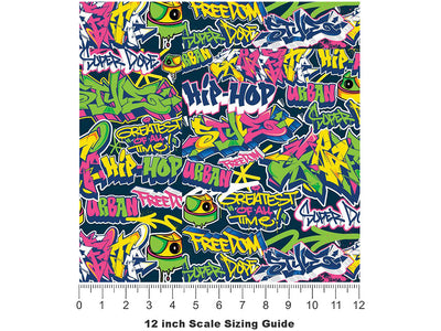 Super Dope Sticker Bomb Vinyl Film Pattern Size 12 inch Scale~Rwraps Super Dope Sticker Bomb Sizing Chart~3