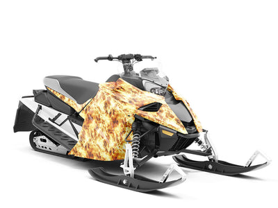 Super Eruption Lava Custom Wrapped Snowmobile