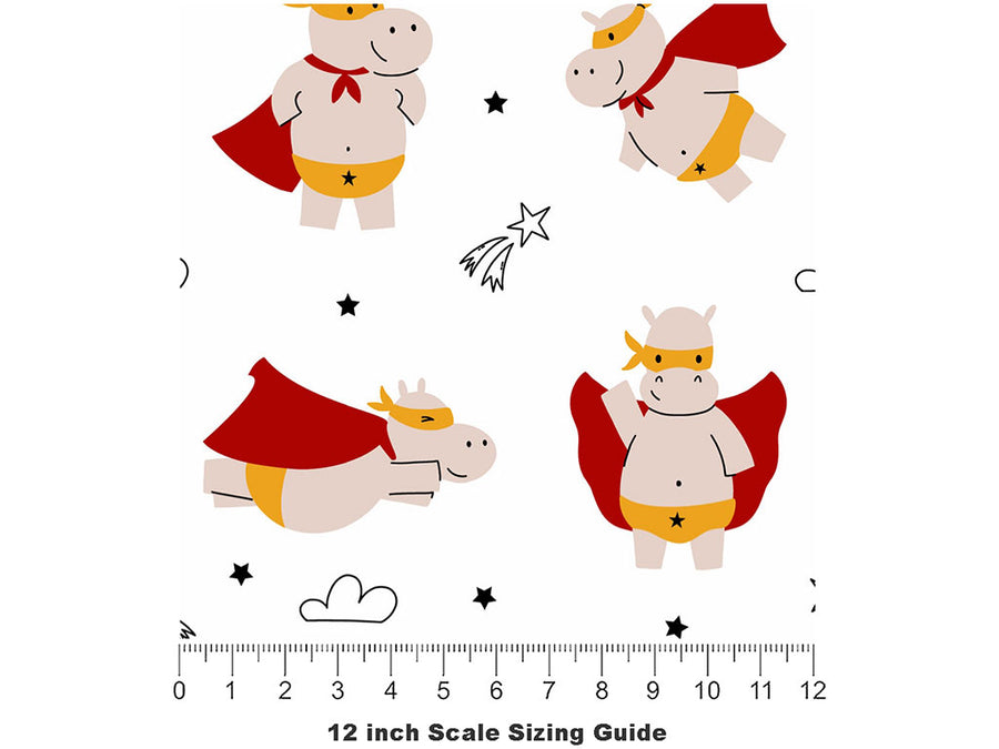 Super Hero Animal Vinyl Film Pattern Size 12 inch Scale~Rwraps Super Hero Animal Sizing Chart~2