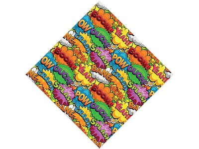 Superhero Comic Sticker Bomb Vinyl Wrap Pattern