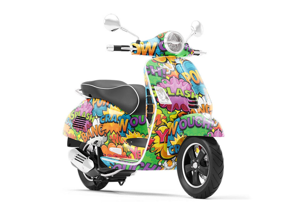 Superhero Comic Sticker Bomb Vespa Scooter Wrap Film