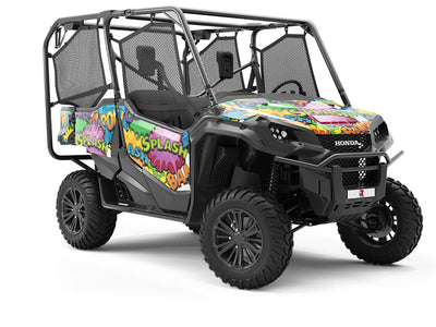 Superhero Comic Sticker Bomb Utility Vehicle Vinyl Wrap