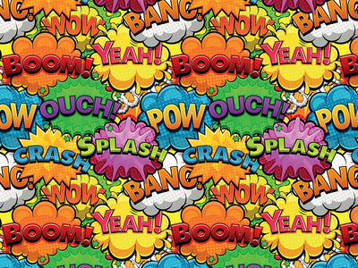 Superhero Comic Sticker Bomb Vinyl Wrap Pattern~Rwraps Series 914 Digitally Printed Vinyl Wrap~0