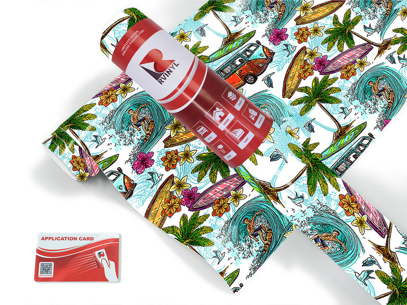 surfs up summertime Craft Vinyl Roll