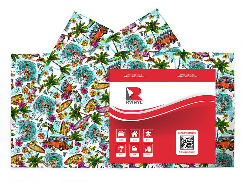 surfs up summertime Craft Vinyl Sheet Pack
