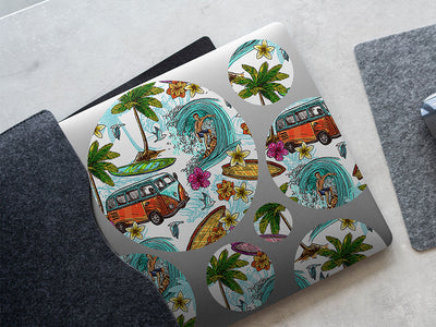 surfs up summertime DIY Laptop Stickers